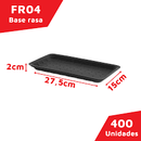 BANDEJA FR-04 RASA ABSORV PRETA C/400 UND - FIBRAFORM