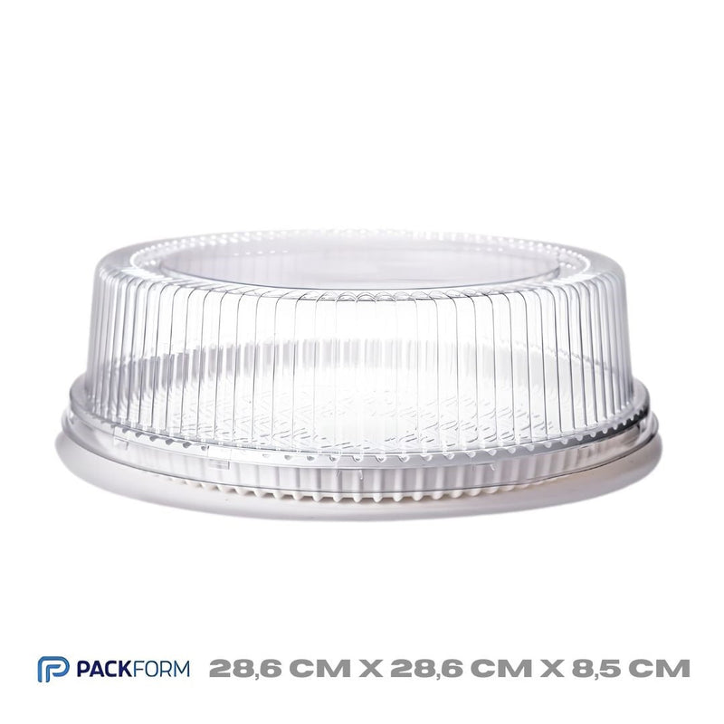 Bandejas PET Circulares (Preto e branco) PF50 - CX c/ 50 UND