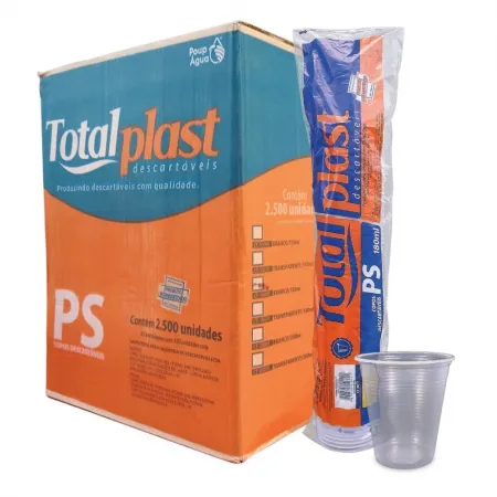 Copo transparente (TOTAL PLAST) 180 ML