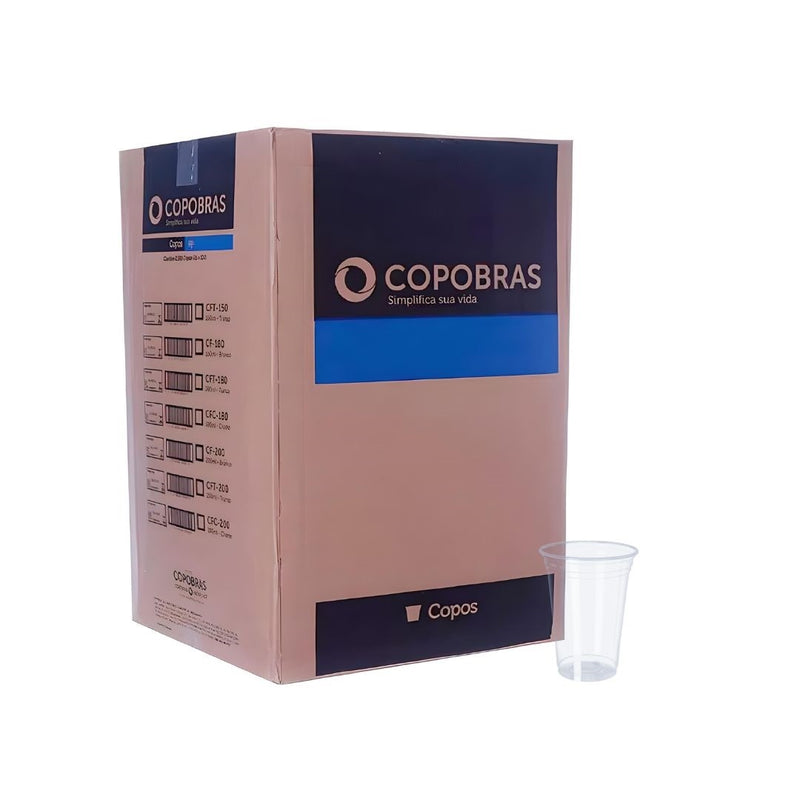 Copo Liso (COPOBRAS) 400 ML c/50 UND TRNS PPT-440