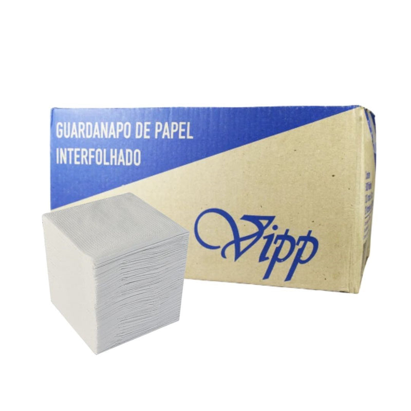 Guardanapo Cai-Cai Interfolhado VIPP c/ 5000 Und - 20 cm x 10 cm - 20 Pcts com 250 Und cada