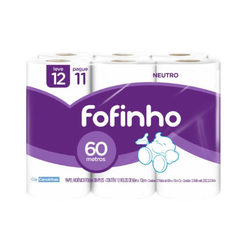 Papel Higiênico Fofinho F. Simples Neutro