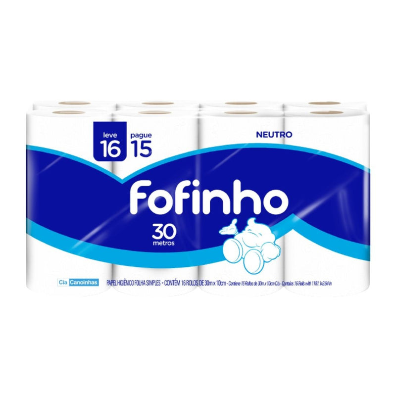 Papel Higiênico Fofinho F. Simples Neutro