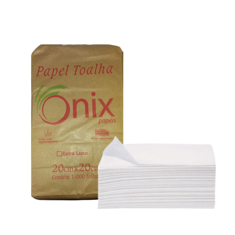 Papel Toalha Interfoliado ONIX 100% celulose FD c/ 6 x 1000 UND