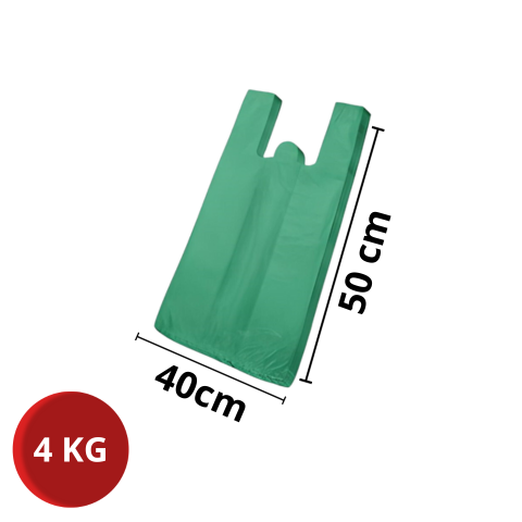 Sacola Reciclada verde - PCT c/ 3-4 kg