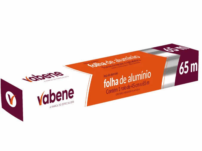 Folha de Alumínio Vabene - 45CmX65Mts 1 UND