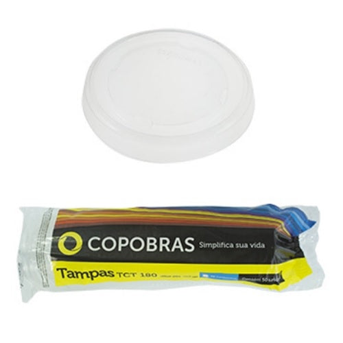 Tampas Copobras para Copos de 500 ml/400 ml - Cx com 50 Und (Pct 20 Cxs)