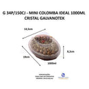 G34P MINI COLOMBA 1000 ML CRISTAL PET C/150 CJ - GALVANOTEK