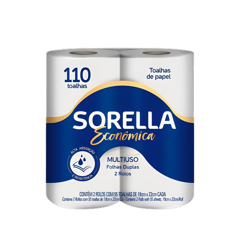 Toalha De Papel Sorella 110 Unidades (55 p/ rolo)