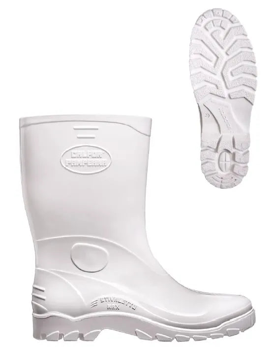 BOTA ACOUGUE PVC BRANCA SEM FORRO C/ 1 PAR CALFOR