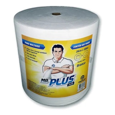 PANO DE MAO ACOUGUE BRANCO - ECONOMICO 28X40 240 MTS C/ 600 PANOS TALGE