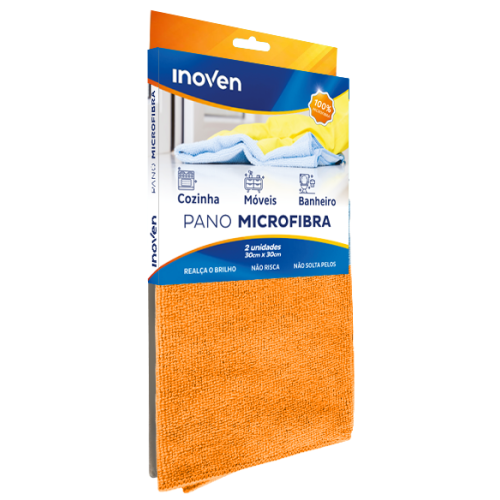 Pano de Microfibra Laranja - Inoven