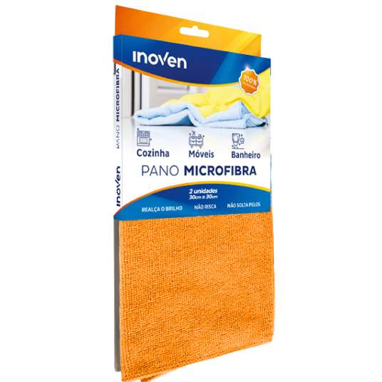 Pano de Microfibra Laranja - Inoven