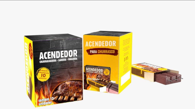 Acendedor Para Churrasco C/06 Acendedores - Cx C/12 Und