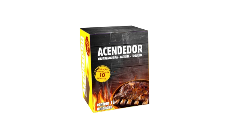 Acendedor Para Churrasco C/06 Acendedores - Cx C/12 Und