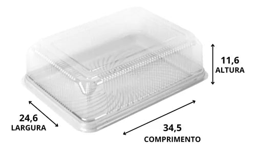 Embalagem Forma Retangular Para Bolo Bp70 - c/ 40UND