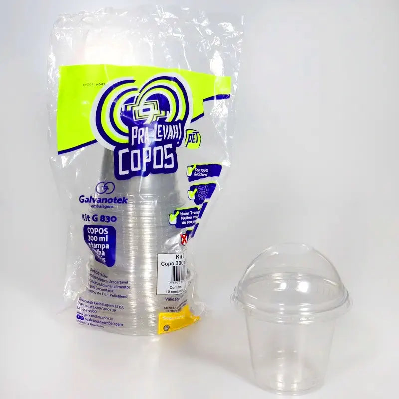 G830 COPO 300ML C/ TAMPA BOLHA  C/10 UND - GALVANOTEK