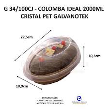 G34 COLOMBA IDEAL 2000ML CRISTAL PET C/100 CJ - GALVANOTEK