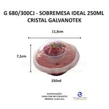 G680 SOBREMESA IDEAL 250ML CRISTAL C/300 CJ - GALVANOTEK