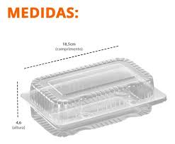 EMBALAGEM PET RETANGULAR C/100 UNI