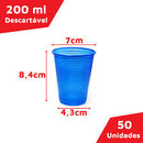 COPO CN-200 FESTINHA 200ML AZUL PCT C/50 UND - COPOSUL - CX C/30 UND