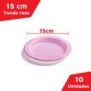 PRATO PR-15 FESTINHA 15CM ROSA PCT C/ 10 UND- COPOSUL- FD C/ 10 UND