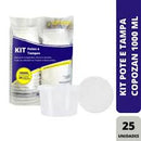 KIT POTE E TAMPA 250ML C/ 25 UND - COPOZAN - CX C/ 20 UND