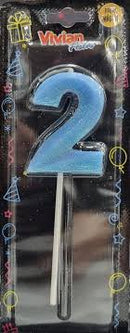 VELA INFINITY PALITO METALIZADO AZUL 1X4 BRILHO FESTA