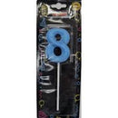 VELA INFINITY PALITO METALIZADO AZUL 1X4 BRILHO FESTA