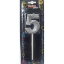 VELA INFINITY PALITO METALIZADO PRATA 1X4 BRILHO FESTA