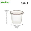 POTE REDONDO 350ML 250ML C/ TAMPA  C/ 24 UND - (CX 18X24) PRAFESTA