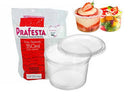 POTE REDONDO 350ML 250ML C/ TAMPA  C/ 24 UND - (CX 18X24) PRAFESTA