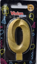 VELA INFINITY PALITO METALIZADO DOURADO 1X4 BRILHO FESTA