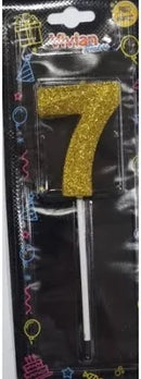 VELA INFINITY PALITO METALIZADO DOURADO 1X4 BRILHO FESTA
