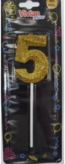 VELA INFINITY PALITO METALIZADO DOURADO 1X4 BRILHO FESTA