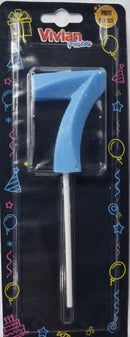 VELA INFINITY PALITO METALIZADO AZUL 1X4 BRILHO FESTA
