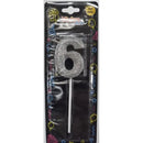 VELA INFINITY PALITO METALIZADO PRATA 1X4 BRILHO FESTA