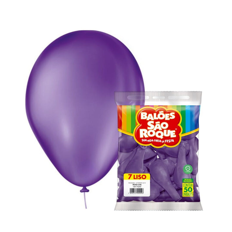 Balão São Roque 7 cores especiais - PCT c/ 50 UND - c/4 PACOTE